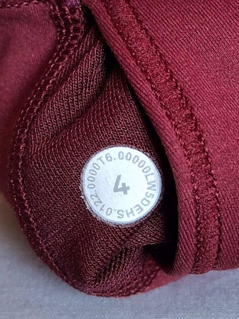 Lululemon Wunder Train High-Rise Tight 25" Sun Bleached Wash Red Merlot | Size 4 - Picture 4 of 8